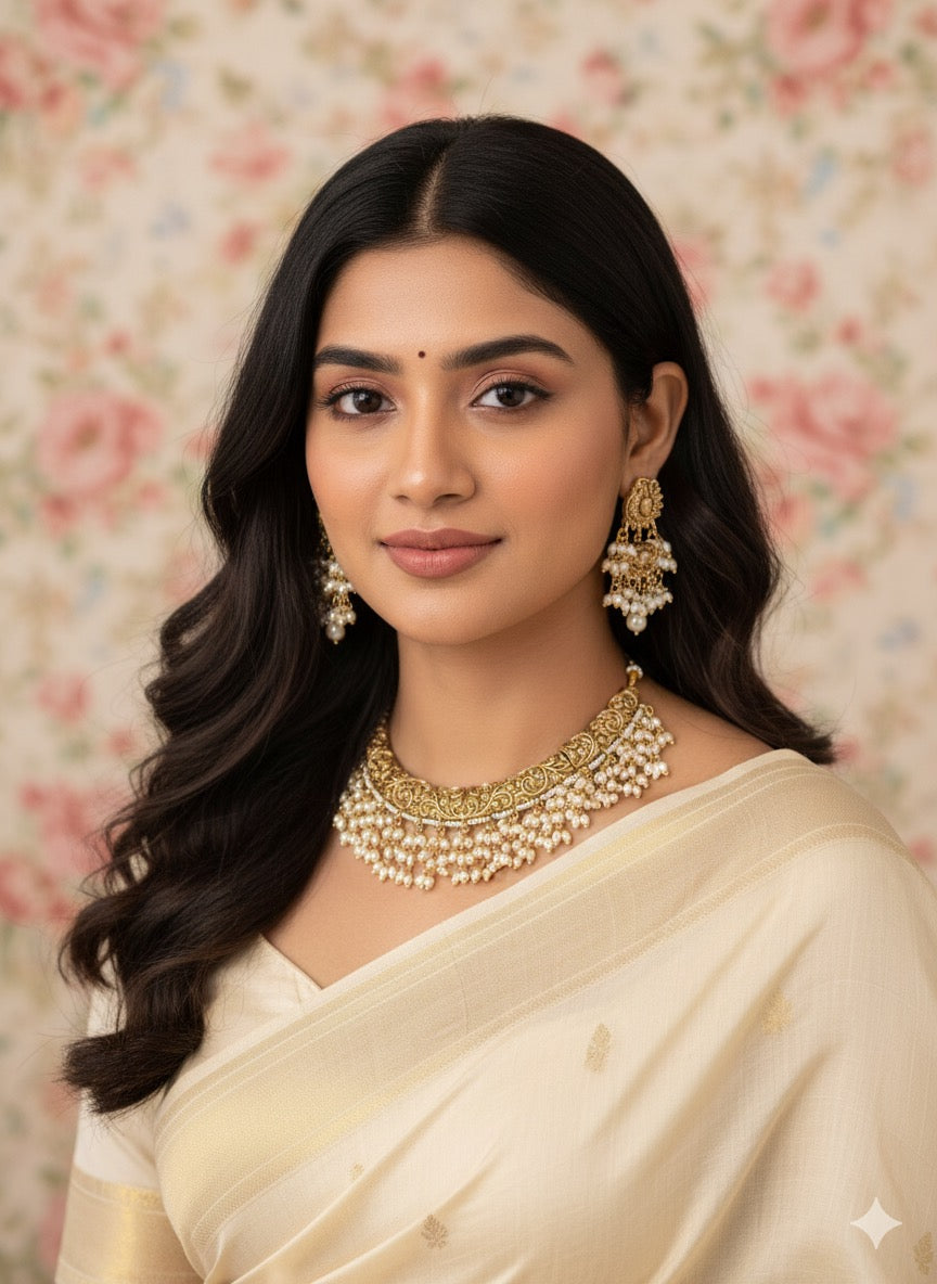 PEARL KANTI NECKLACE SET (product code-041)