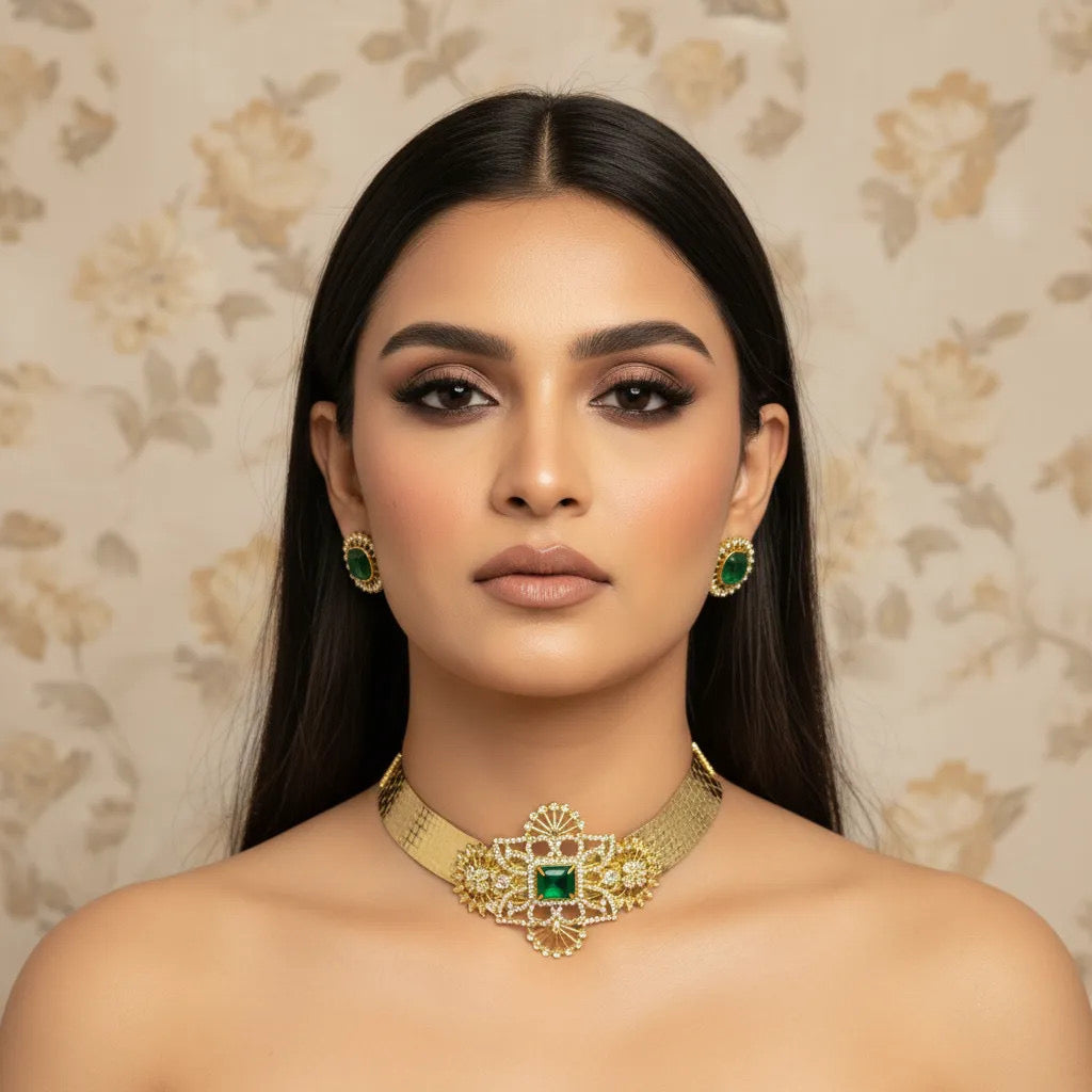 EMERALD CROWN KANTI SET(product code-024)