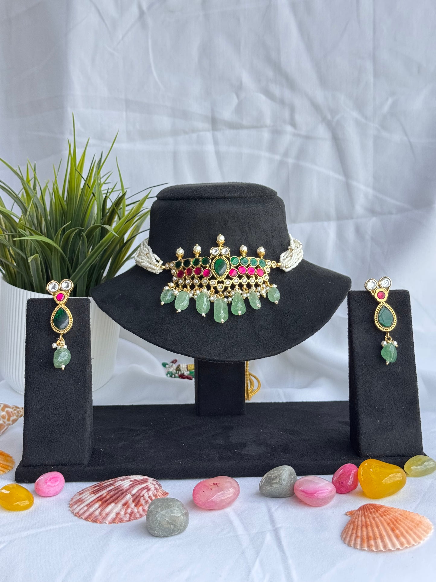 JADAU PEARL CHOKER SET (product code-032)
