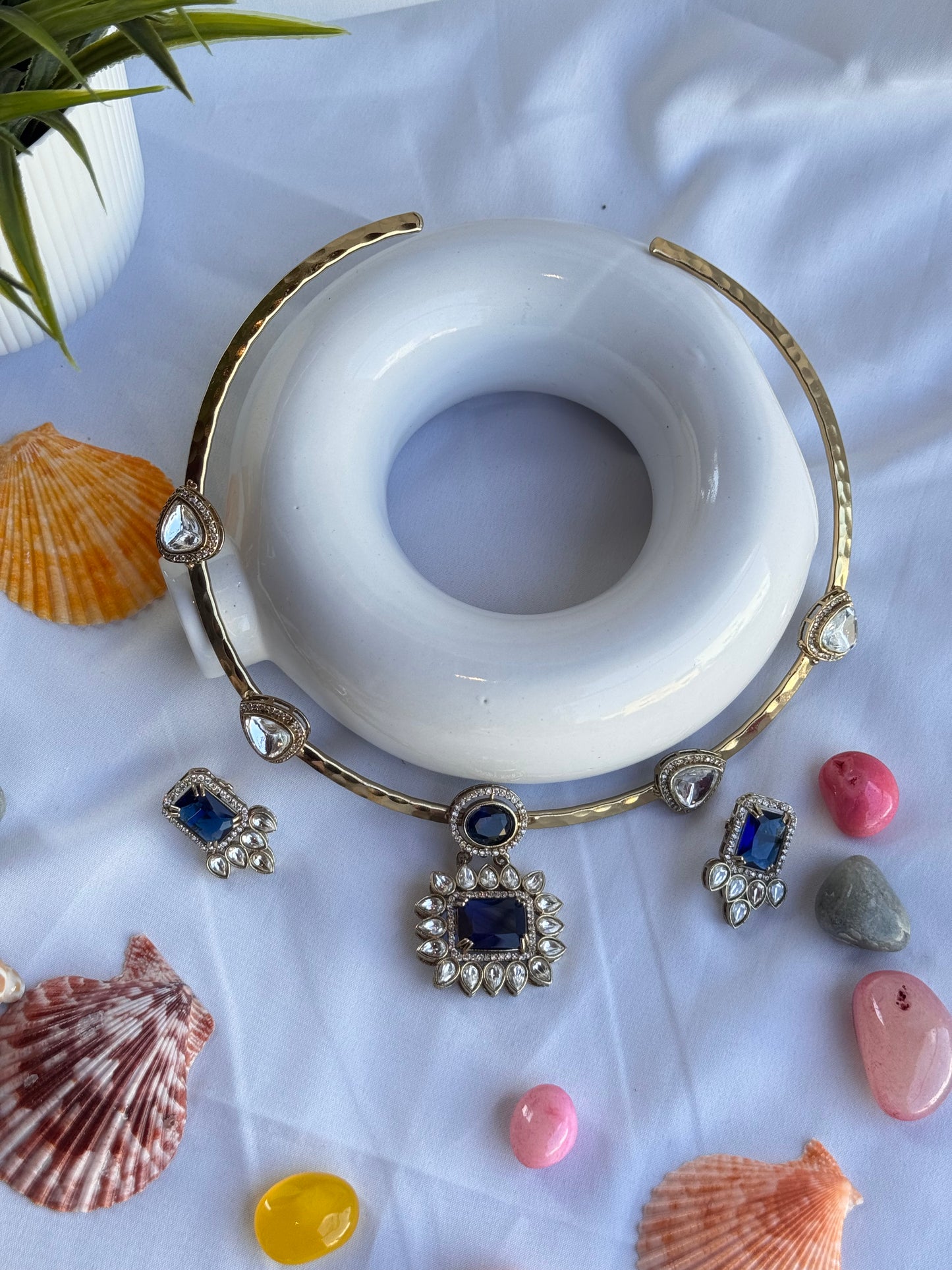 BLUE STONE KANTI SET (product code-029)