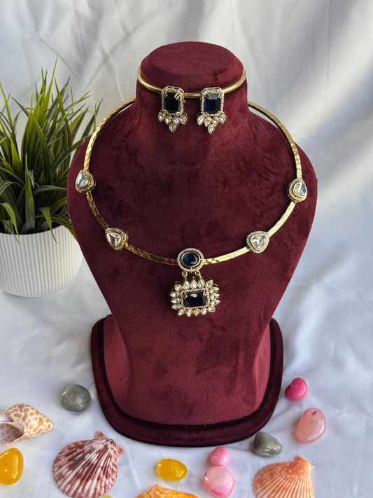 BLUE STONE KANTI SET (product code-029)
