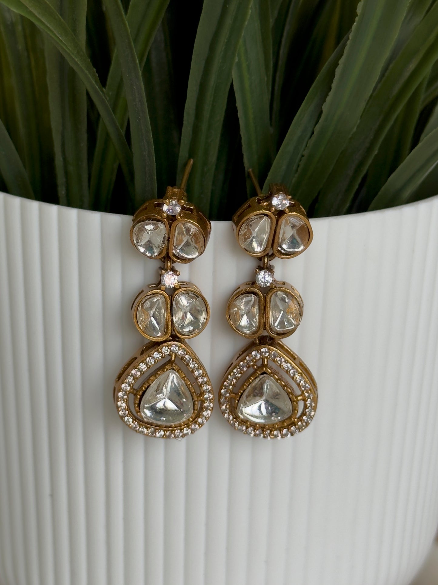 KUNDAN MATTE NECKLACE SET (product code-008)