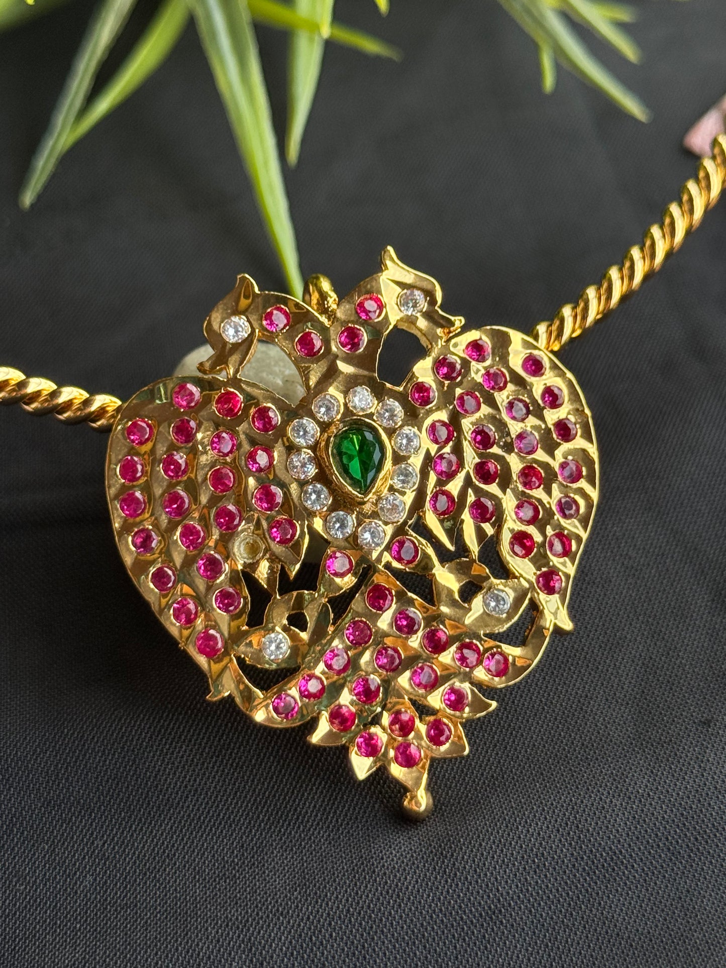 PANCHALOHA GANDABERUNDA KANTI NECKLACE ( product code-015)