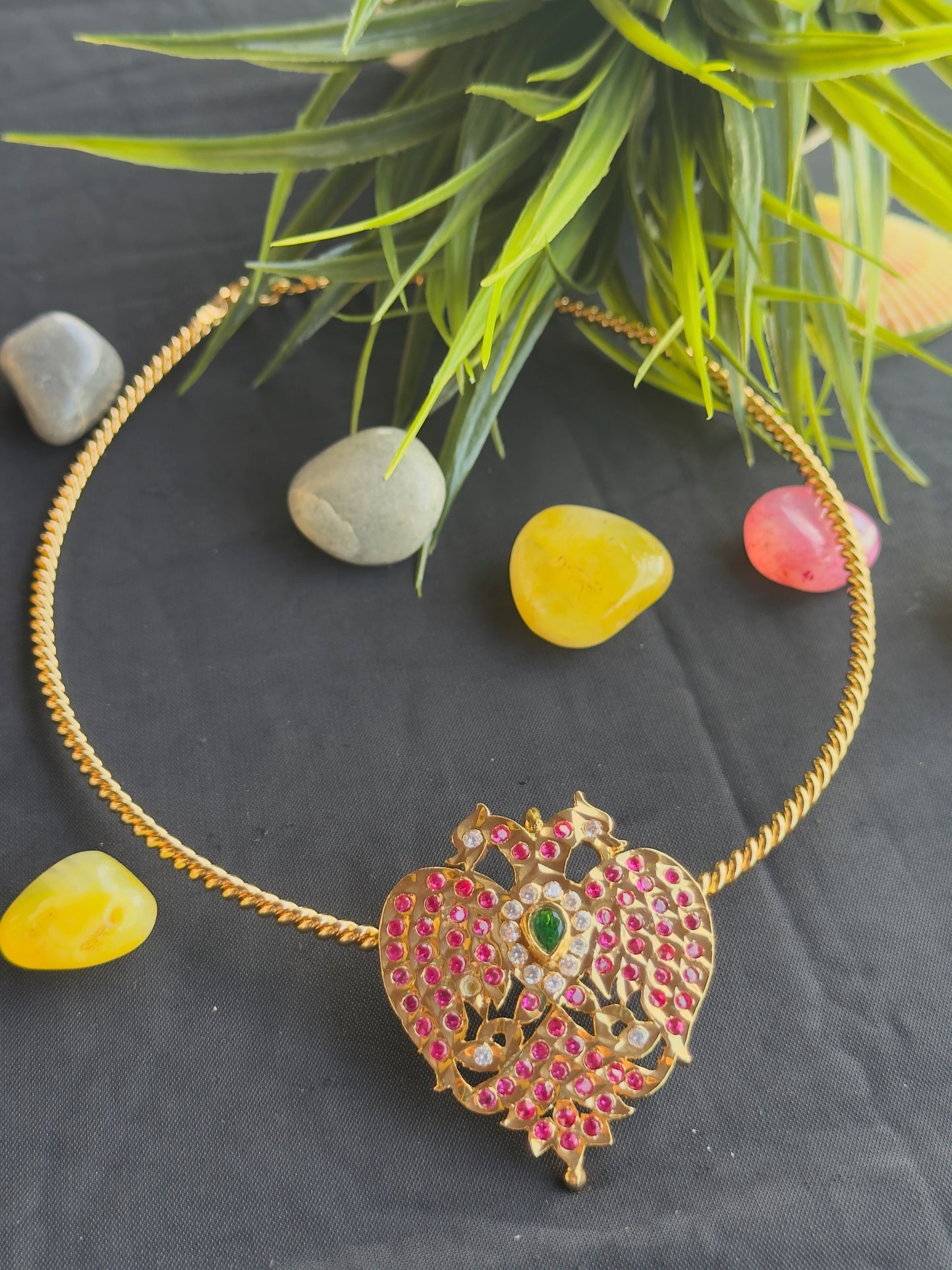PANCHALOHA GANDABERUNDA KANTI NECKLACE ( product code-015)