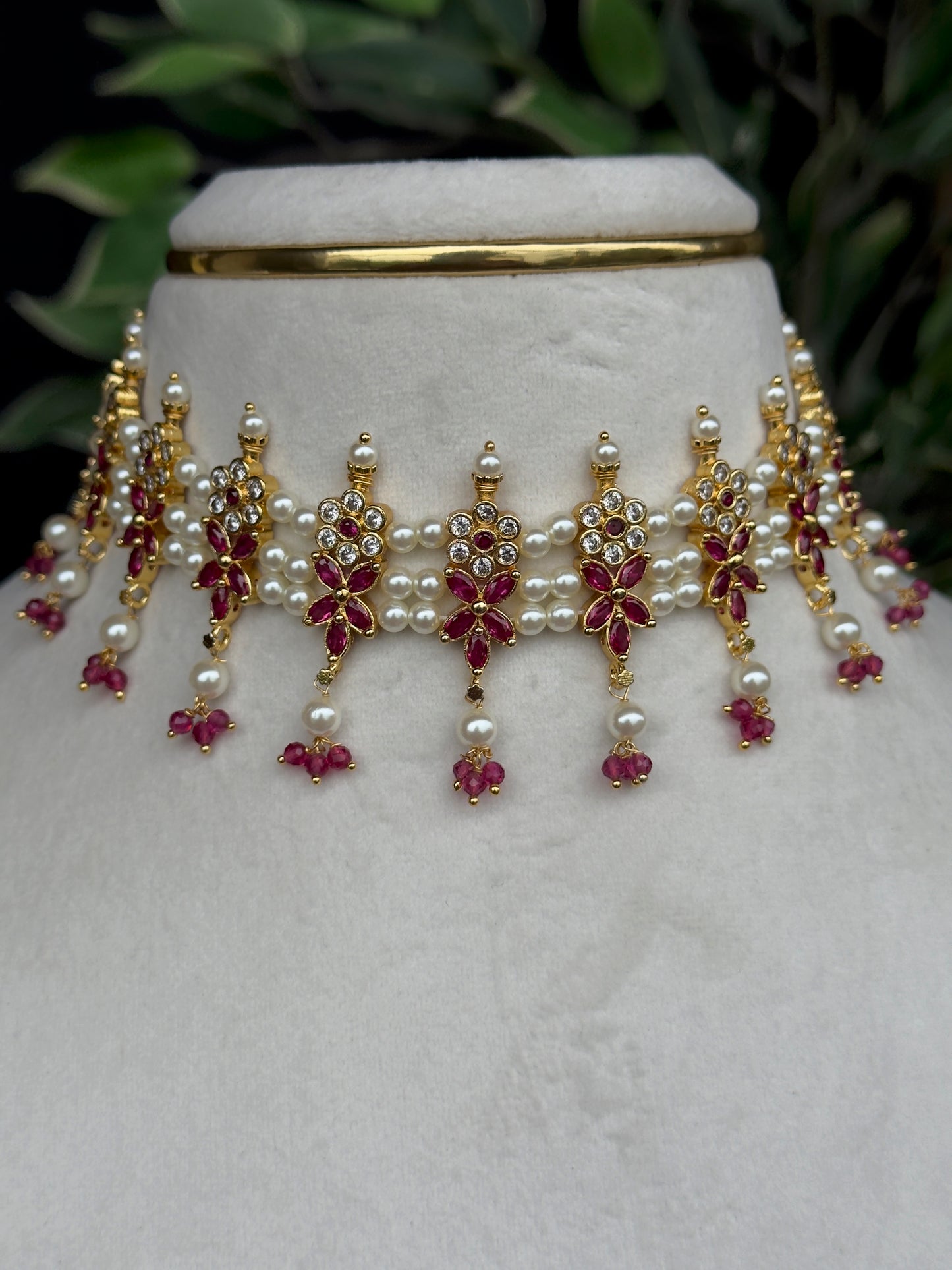 MAHARASTRIAN STYLE PEARL CHOKER SET (product code-44)