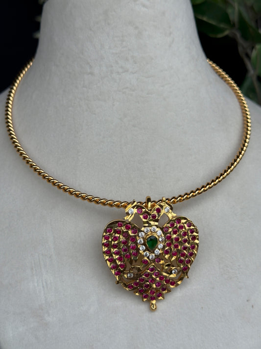 PANCHALOHA GANDABERUNDA KANTI NECKLACE ( product code-015)