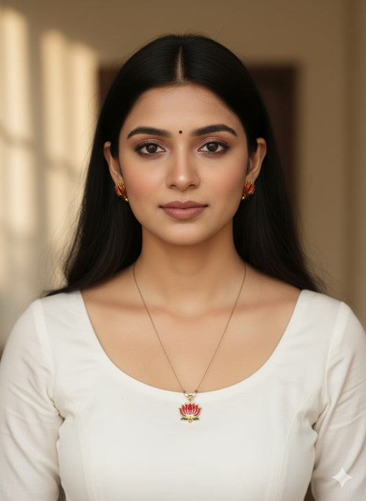 LOTUS INVISIBLE NECKLACE (product code-047)